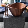 40oz Acacia Serving Bowl with Salad Hands - Lipper International - 3 of 3