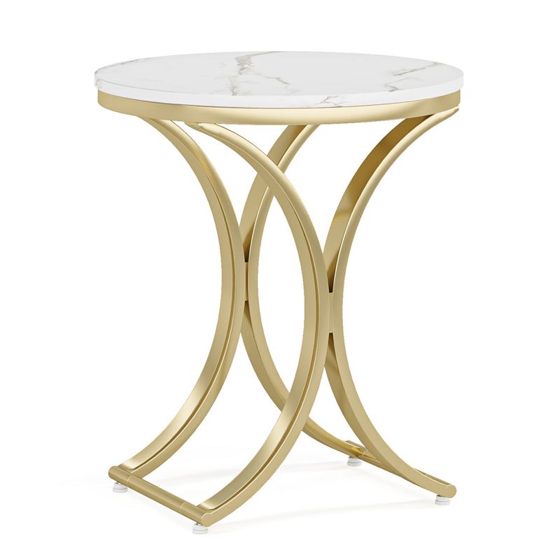 Tribesigns Small C Leg Round End Table, 1 of 5