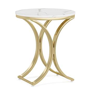 Tribesigns Small C Leg Round End Table