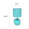 Creekwood Home Sleek Stylish Modern Geometric Table Lamp Blue - 3 of 4