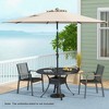 Tangkula 10 ft Patio Umbrella Market Table Umbrella Yard Outdoor w/ 6 Ribs - 3 of 4