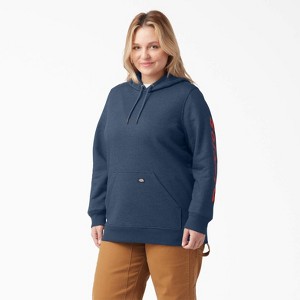 Dickies Women's Plus Water Repellent Sleeve Logo Hoodie - 1 of 3