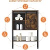 Farmhouse Style Over Toilet Storage Cabinet with Sliding Door and Adjustable Shelf, Rustic Brown Bathroom Organizer, Space-Saving - 4 of 4