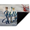 Stupell Industries Hello Winter Cardinals & Skis Printed Outdoor Door Mat, design by Kim Allen, 18"x30" - 2 of 4