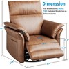 Swivel Power Recliner Chair, Faux Leather Glider Rocker with USB Charging Port, Side Pocket & Double Armrests - 2 of 4