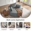 TiramisuBest 360¡ã Swivel Chair Accent Barrel Chair Swivel Round Sofa Chair with 3 Removable Pillows for Living Room, Bedroom, Office and Hotel - 4 of 4
