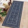 Coolmee Washable Vintage Floral Boho Area Rug for Living Room Non Slip Soft Low Pile Thin Floor Carpet for Bedroom, Dining Room - 4 of 4