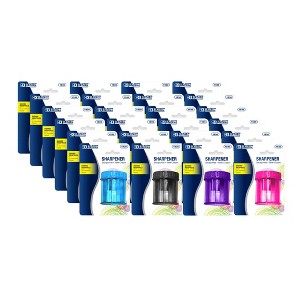 BAZIC Products® Single Hole Sharpener with Round Receptacle, Assorted Colors, Pack of 24 - 1 of 4