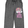My Little Pony Retro Rainbow Cloud Logo Men's Heather Gray Sleep Pajama Pants - 2 of 4