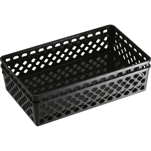 Officemate Achieva Recycled Supply Baskets Black - 2 pk - image 1 of 4