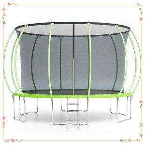 Trampoline with Enclosure & Ladder, ASTM Approved Heavy-Duty Outdoor Recreational Trampoline - 1 of 4
