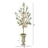Nearly Natural 57-in Olive Artificial Tree in Sand Colored Urn - 2 of 4