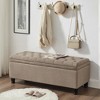 Lyngins Tufted Faux Leather Storage Bench, 44.5"L Upholstered Ottoman with Storage, Bed Bench with Solid Wood Frame, Easy Assembly - 2 of 4