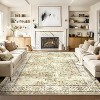 Area Rugs Large Boho Rugs Non Slip Soft Washable Rug Vintage Distressed Print Aesthetic Rug Oriental Retro Accent Carpet Dining Room Dorm - 2 of 4