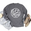 Simply Sage Market Women's Be Mine Circle Long Sleeve Garment Dyed Tee - 3 of 4