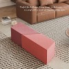 MaseiKar Large Pouf Ottoman Stuffed 5 Pieces Poufs Ottomans for Living Room Foot Rest Footstool for Under Desk, Foam Filled with Removable Cover - 2 of 4