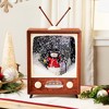 Northlight LED Lighted Musical Snowing Snowman TV Set Christmas Decoration - 12" - 2 of 4