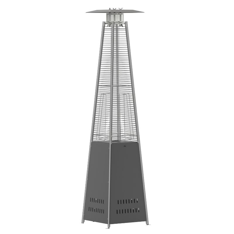Merrick Lane Stainless Steel Pyramid Shape Portable Outdoor Patio Heater - 7.5 Feet Tall, 1 of 14