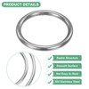 Unique Bargains Dream Catcher Stainless Steel Macrame Wreath Floral Round Metal O Rings 12 PCS - 2 of 4