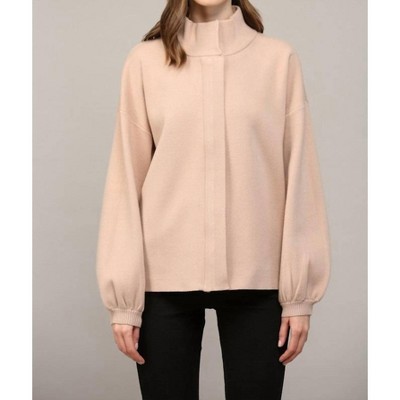 Women's Zip-up Mock Neck Sweater Jacket - Fate