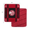 NBA Atlanta Hawks 60"x70" Reverse Block Wordmark Double Sided Flannel Fleece Blanket - 3 of 3