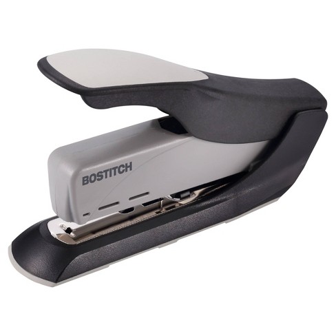 InPower Spring-Powered Premium Desktop Stapler, 28-Sheet Capacity, Black-Silver