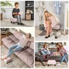 Vynxaria Linen Fabric Cube Ottoman Foot Rest ¨C Stylish & Versatile for Any Room - 3 of 4