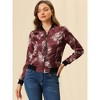 INSPIRE CHIC Women's Stand Collar Floral Prints Zip Up Lightweight Short Jacket - 2 of 4