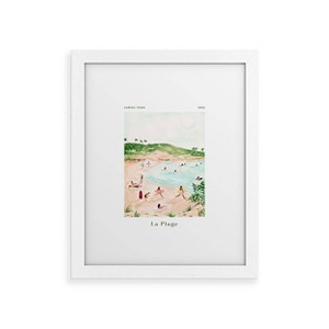 Deny Designs Sabina Fenn Illustration Beach Day White Framed Art Print - 1 of 4