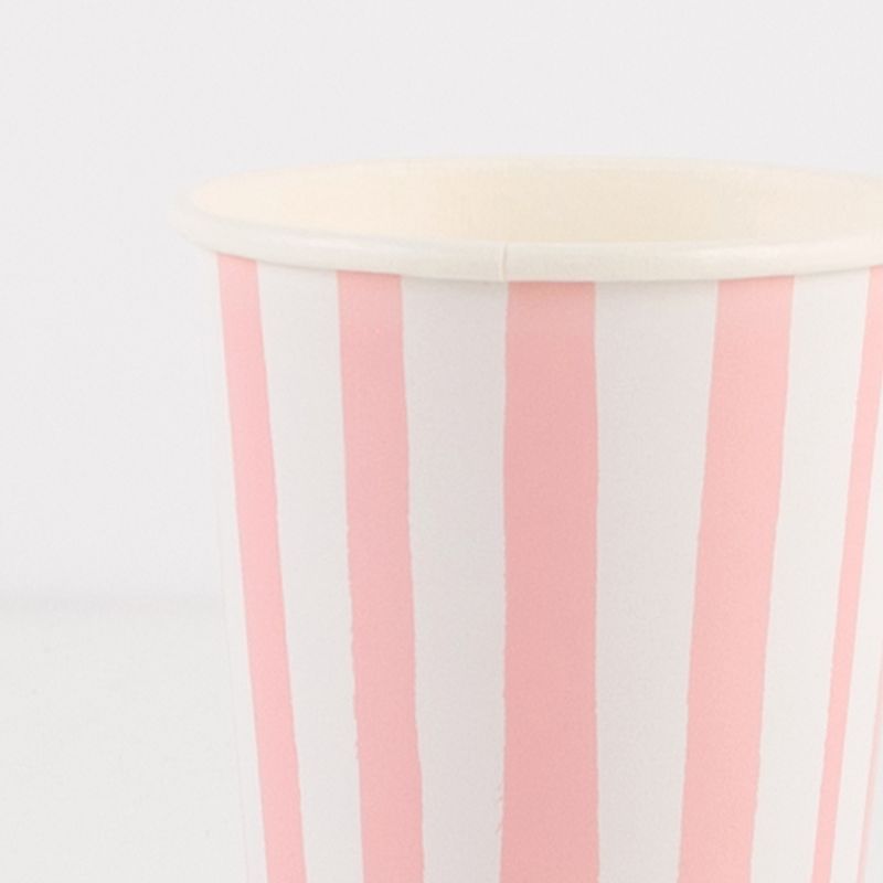 Meri Meri Pink Stripe Cups (Pack of 8), 3 of 4