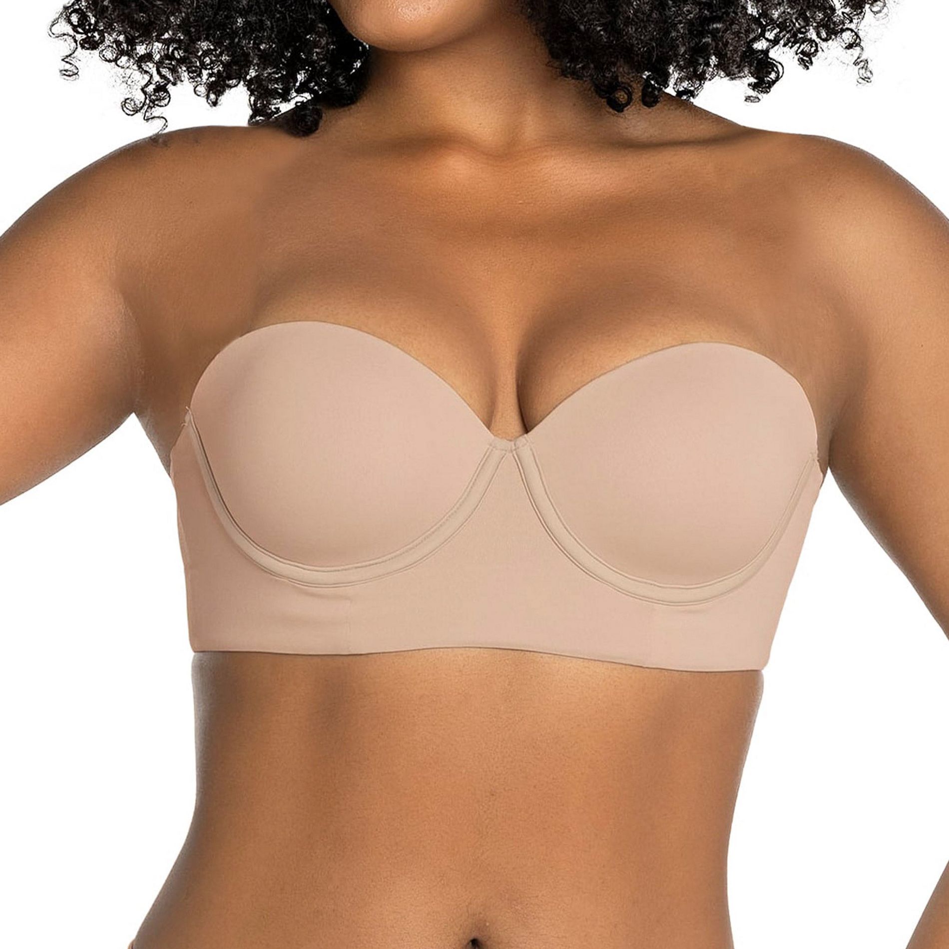 LeSensuel Stay-Put Convertible Bra Unpadded Strapless Bra - Beige 36C