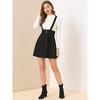 Allegra K Women's Casual Overall Dress Strap Button Front Suspender Skirt - 3 of 4