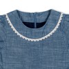 Girls' Organic Puff Sleeve Pintuck Chambray Dress, Kids - 2 of 3