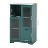 VANIRROR Accent Storage Cabinet with Glass Doors and Drawer, Open Storage Space for Bedroom or Living Room, Storage Cabinet for Organizing and Display - 3 of 4
