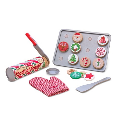 Melissa & Doug Slice And Bake Wooden Christmas Cookie Play Food Set ...