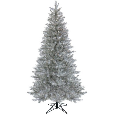 National Tree Company 10' Pre-lit Full Crystal Pine Artificial Christmas Tree with Blue/Red/Green LED Lights: Hinged Branches
