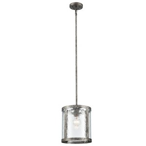 Claxy Rustic Pendant Lighting Farmhouse Pendant Light Kitchen Island Glass Shade - 1 of 4