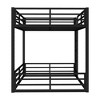 KTMBDW Metal Bunk Bed, 3 Size Floor Bunk Bed Frame,Heavy-Duty Bunk Bed for Kids, Teens, Adults, Noise Free, Easy Assembly, Black - 4 of 4