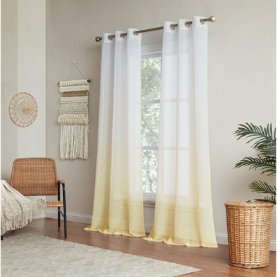 Dainty Home Shadow Ombre Light Filtering Grommet Panel Pair 2 Panels 76" W X 84" L