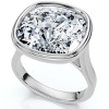 Pompeii3 9mm Cushion Moissanite Bezel Engagement Ring 14k Gold - 3 of 4