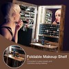 Tangkula Jewelry Cabinet Armoire Full Length LED Mirror W/ Makeup Shelf & 6 Drawers - 4 of 4