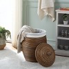 Mikkel Laundry Basket - HAC6503 - White/Honey Brown Wash - Safavieh - 3 of 4