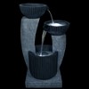 Northlight 32" Lighted Blue Modern Tiered Outdoor Garden Water Fountain - 3 of 4