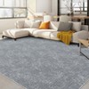 Washable Modern Solid Living Room Rugs, Chenille Non Slip Stain Resistant Floor Carpet for Nursery Dining Room Bedroom - 2 of 4