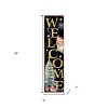 HomeRoots 36" Black Gold And Red Solid Wood Welcome Christmas Santa Porch Sign - 3 of 4