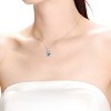 Guili 1ct Sophisticated Drop Solitaire Pendant Necklace with Round Lab-Created Moissanite – Elegant and Timeless Design - image 2 of 2