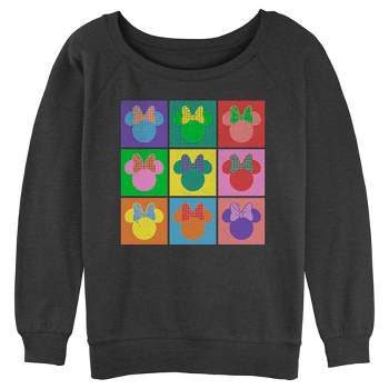 Juniors Womens Mickey & Friends Warhol Minnie Sweatshirt