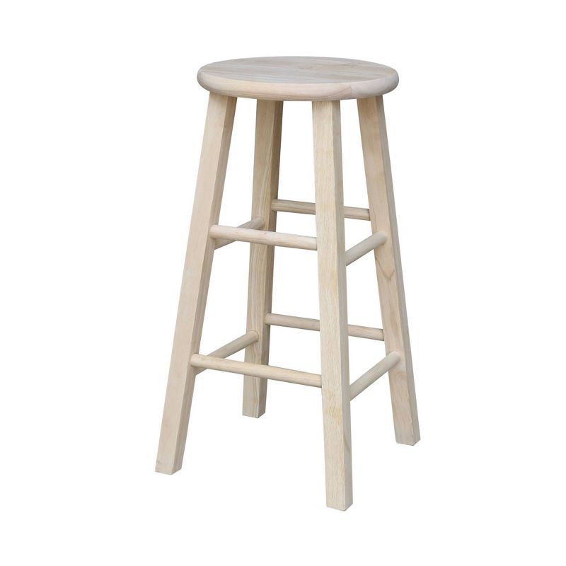 Round Top Barstool Unfinished - International Concepts, 1 of 10