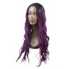 Unique Bargains Women's Lady Curly Human Hair Wigs 28" with Wig Cap - 2 of 4