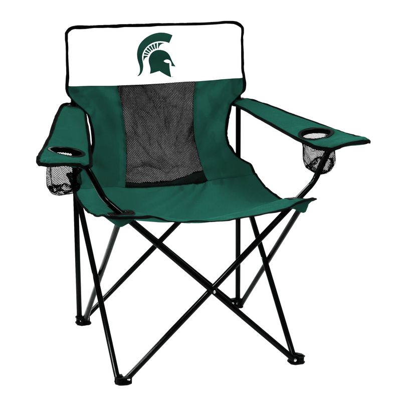 Logo Brands Elite Green Michigan State Sport Quad Chair, 1 of 2